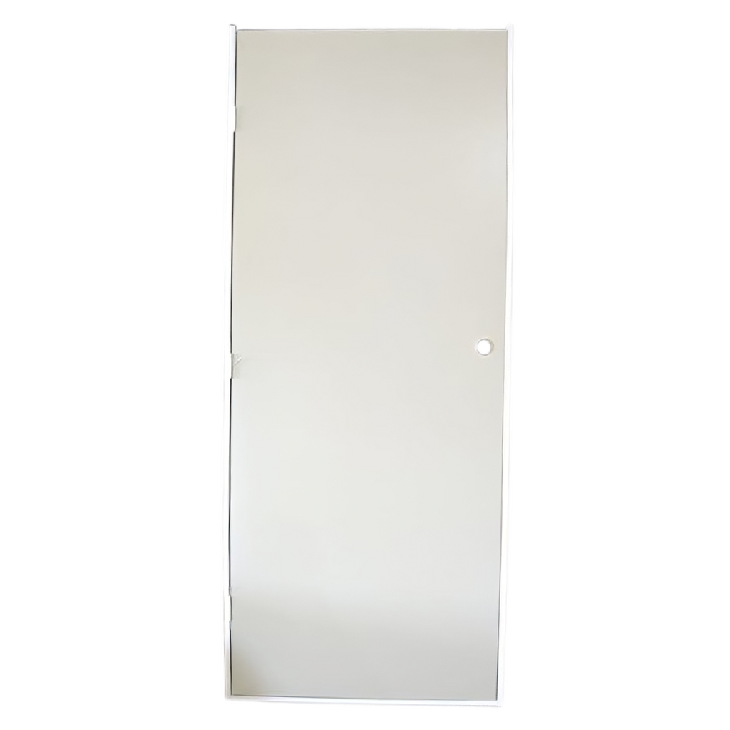 PUERTA PARA CASA INTERIOR RESIDENCIAS, COMERCIOS Y OFICINAS DE MELAMINA BLANCO C/MARCO DE ALUMINIO Y BISAGRAS 215X90CM