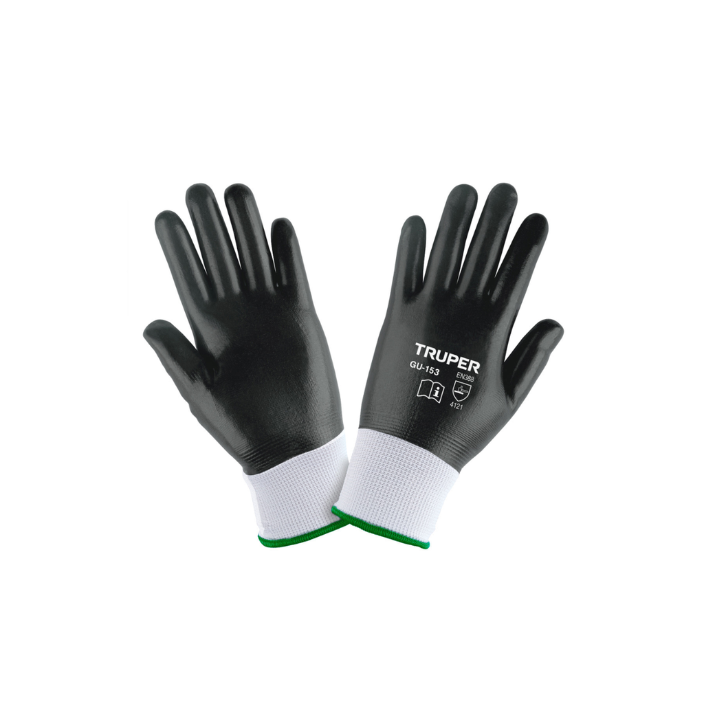 [GU-18027] GUANTES DE POLIESTER RECUBIERTOS DE NITRILO GRANDE TRUPER COD. 18027