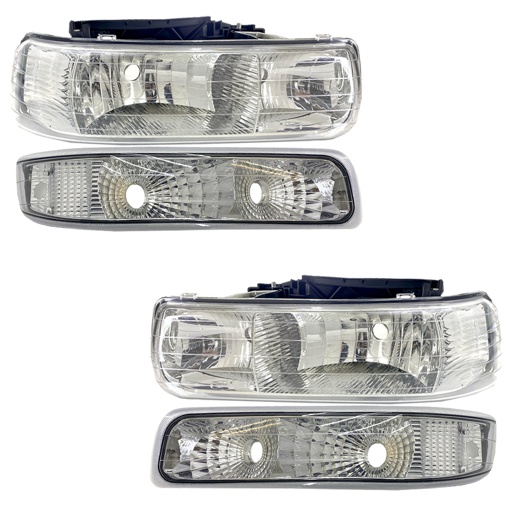 CUARTO CHEVROLET PU/ SILVERADO 1999 AL 2002 KIT SPORT FAROS/CUARTOS CROM JGO 4PZAS CN *G