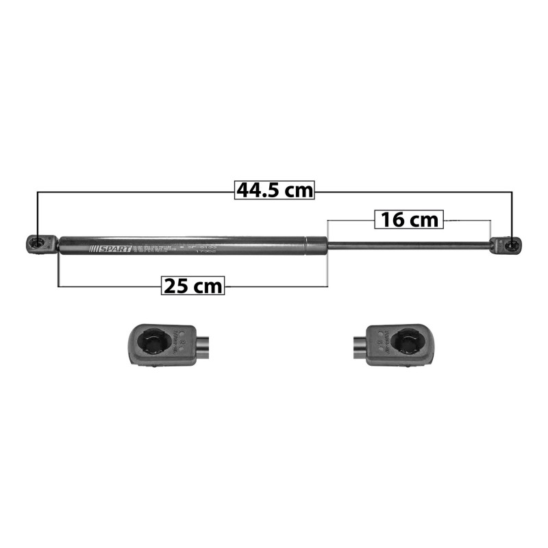 [33387MAN] AMORTIGUADOR VIDRIO TRAS CADILLAC ESCALADE ESV 99-00/ CHEVROLET SUBURBAN 92-99/ CHEVROLET TAHOE 92-99/ 44.5 25 16 ENTRADA TIPO 9 ENTRADA 2 TIPO 9 408 91.72 41.6 348 78.23 35.48 SPART 8133 TUR