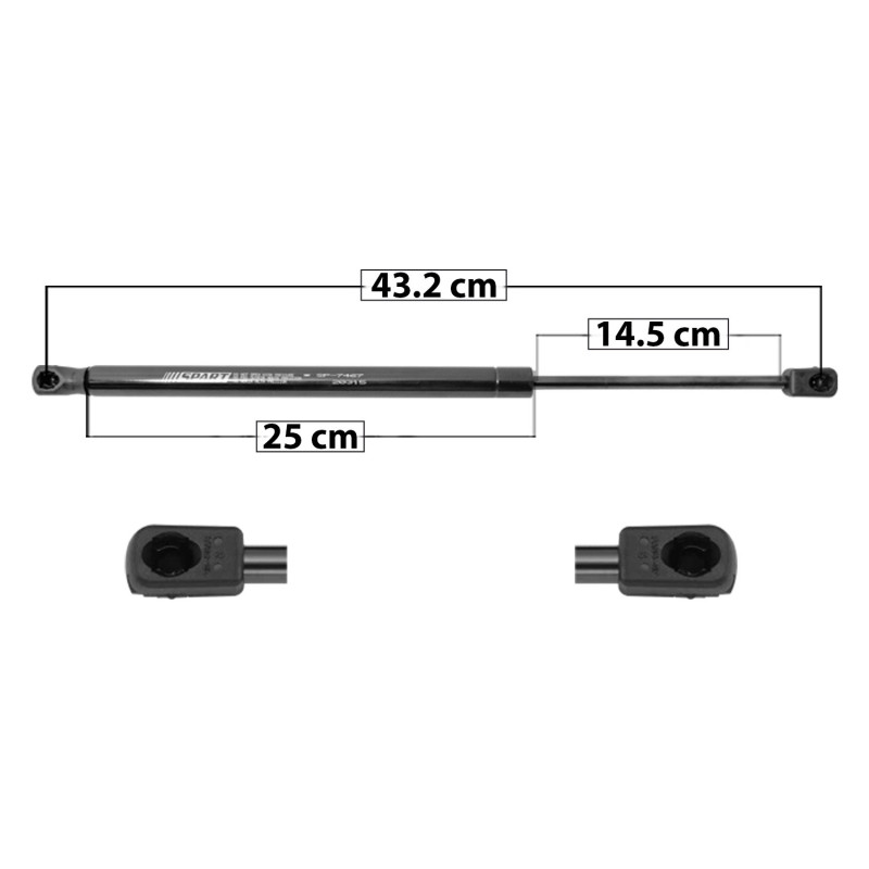 [50932MAN] AMORTIGUADOR COFRE DODGE RAM 2500 19-20/ DODGE RAM 3500 19-20/ 43.2 25 14.5 ENTRADA TIPO 9 ENTRADA 2 TIPO 9 270 60.7 27.53 210 47.21 21.41 SPART SP-7467 TUR DER/ IZQ
