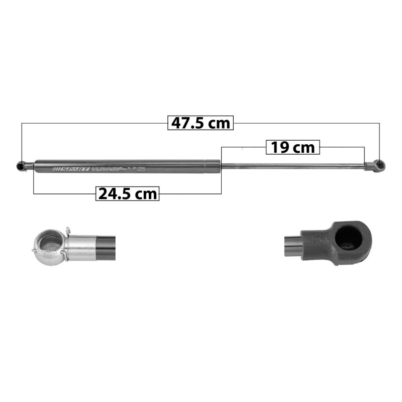 [51131MAN] AMORTIGUADOR COFRE HONDA ACCORD 2P COUPE 13-17/ HONDA ACCORD 4P SEDAN 13-17/ 47.5 24.5 19 340 76.43 34.67 280 62.95 28.55 SPART 7886 TUR DER/ IZQ
