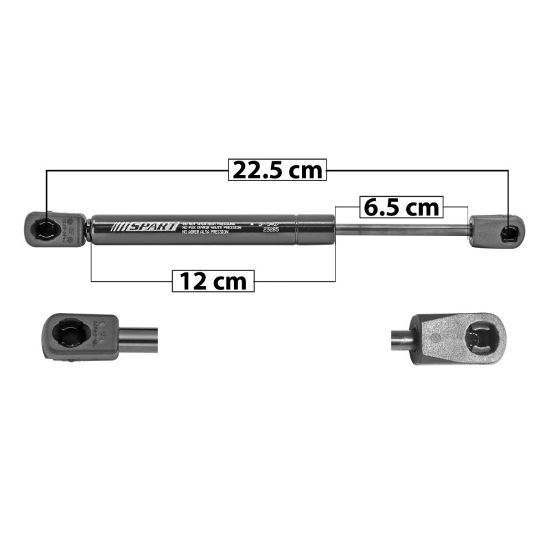AMORTIGUADOR 5TA PUERTA CHEVROLET BLAZER (S10) 95-04/ OLDSMOBILE BRAVADA 96-02/ JIMMY 95-01/ CHEVROLET SILVERADO CAJA CERRADA 95-98/ CHEVROLET SUBURBAN 92-99/ CHEVROLET TAHOE 92-99/ YUKON 92-99/ P/5TA PUERTA (PARTE INFERIOR) BAJADA LENTA 22.5 12 6.5 SPART TUR DER/ IZQTRASERA 5TA PUERTA INFERIOR