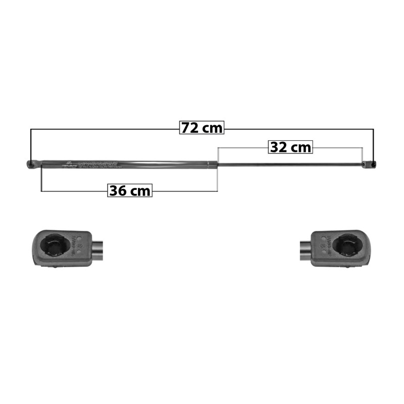 [60041MAN] AMORTIGUADOR COFRE AUDI A6 99-01/ VOLKSWAGEN PASSAT 96-05/ 72 36 32 ENTRADA TIPO 9 ENTRADA 2 TIPO 9 330 74.19 33.65 270 60.7 27.53 5295 TUR DER/ IZQ