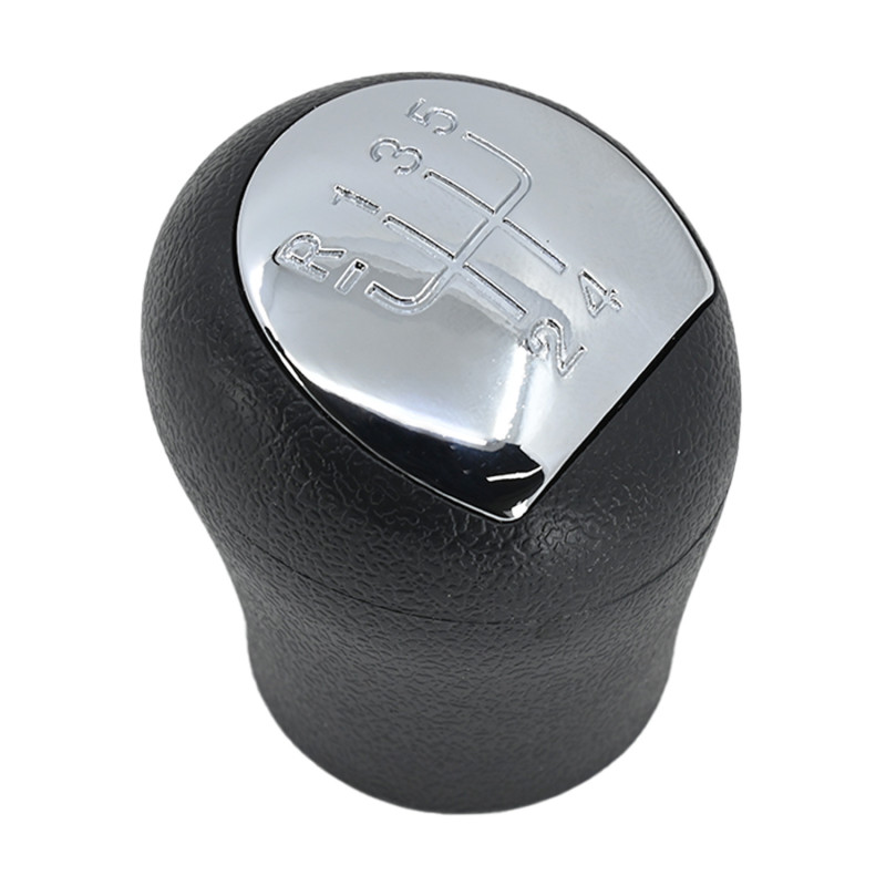 [109132MAN] PERILLA (POMO) PALANCA VELOCIDADES RENAULT CLIO 02-10/ RENAULT KANGOO 04-08/ NISSAN PLATINA 02-10/ PALANCA NEGRA/CROMO 5 PIEL SINTETICA TIPO ORIGINAL CHN 8200568122