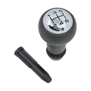 PERILLA (POMO) PALANCA VELOCIDADES PEUGEOT 206 01-09/ PEUGEOT 207 06-13/ PEUGEOT 306 94-01/ PEUGEOT 307 02-08/ PEUGEOT 308 08-21/ PEUGEOT 508 12-21/ PEUGEOT GRAND RAID 2008/ PEUGEOT PARTNER 09-18/ PALANCA NEGRO/ALUMINIO 5 PIEL SINTETICA TIPO ORIGINAL CHN