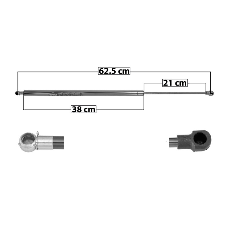 AMORTIGUADOR 5TA PUERTA BMW X3 04-10 62.5 38 21 ENTRADA TIPO 5 ENTRADA 2 TIPO 1 550 123.65 56.09 610 137.13 62.2 5851 TUR DER/ IZQ