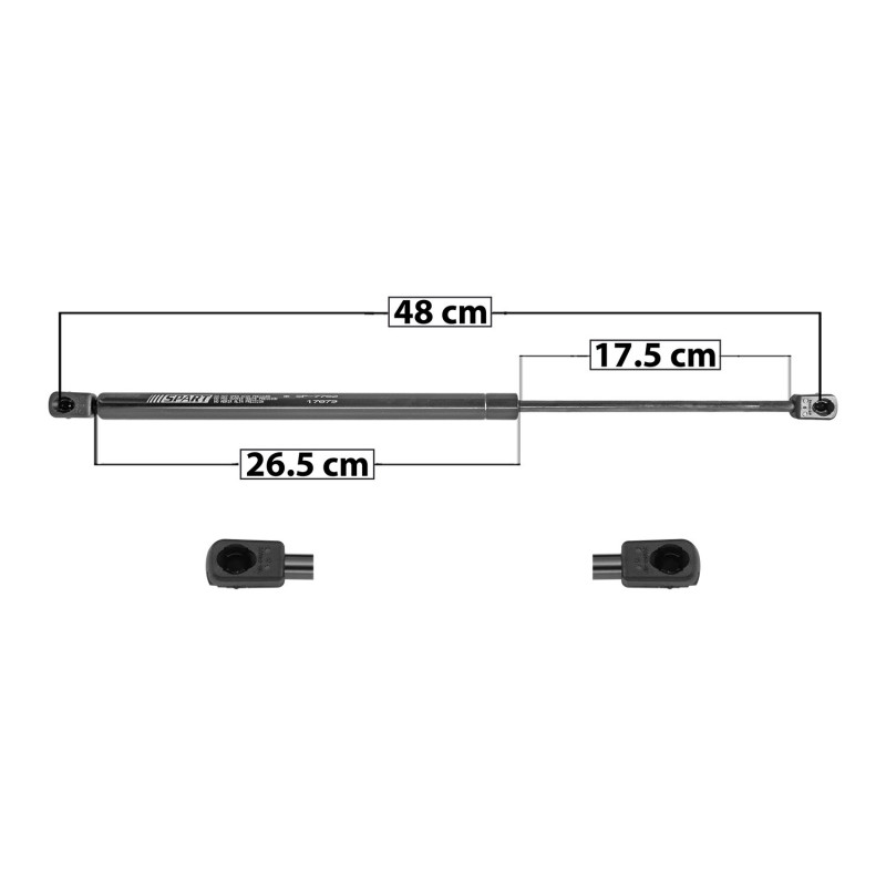 AMORTIGUADOR 5TA PUERTA DODGE CALIBER 07-12 48 26.5 17.5 ENTRADA TIPO 9 ENTRADA 2 TIPO 9 445 100.04 45.38 505 113.53 51.5 SPART 7782 TUR DER/ IZQ