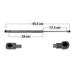 AMORTIGUADOR 5TA PUERTA FIAT 500 09-19 45.5 24 17.3 ENTRADA TIPO 9 ENTRADA 2 TIPO 1 320 71.93 32.63 380 85.42 38.75 SPART 8064 TUR DER/ IZQ