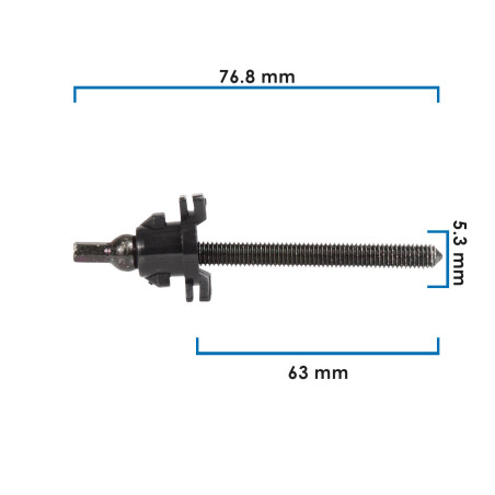 AJUSTADOR FARO FORD VARIOS 50-22 5 PIEZAS NYLON NEGRO 5.3 13/64 76.8 3 1/32 63 2 31/64 