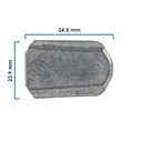 BASE MONTAJE P/ESPEJO RETROVISOR FORD VARIOS 5 PIEZAS ACERO ACERO 34.5 1 23/64 22.9 29/32 5 13/64 