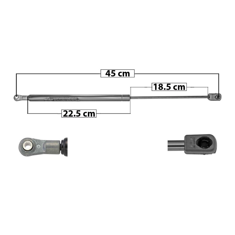 [60168MAN] AMORTIGUADOR VIDRIO TRAS FORD EXPEDITION 97-02 45 22.5 18.5 ENTRADA TIPO 7 ENTRADA 2 TIPO 9 165 37.09 16.82 105 23.6 10.7 8089 TUR