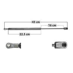 [60171MAN] AMORTIGUADOR VIDRIO TRAS FORD EXPLORER 91-01 43 22.5 16 ENTRADA TIPO 7 ENTRADA 2 TIPO 18 180 40.47 18.36 120 26.98 12.24 8321 TUR