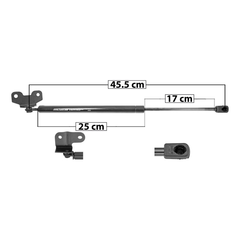 [50817MAN] AMORTIGUADOR COFRE HONDA ACCORD 08-12 45.5 25 17 ENTRADA TIPO 11 ENTRADA 2 TIPO 9 340 73.44 33.31 280 62.95 28.55 SPART SP-8026 TUR DER/ IZQ