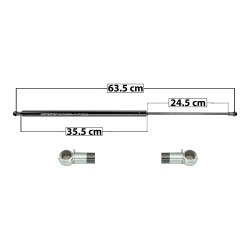 AMORTIGUADOR 5TA PUERTA HUMMER H3 06-10 63.5 35.5 24.5 ENTRADA TIPO 5 ENTRADA 2 TIPO 5 210 47.21 21.41 270 60.7 27.53 SPART 5710 TUR DER/ IZQ