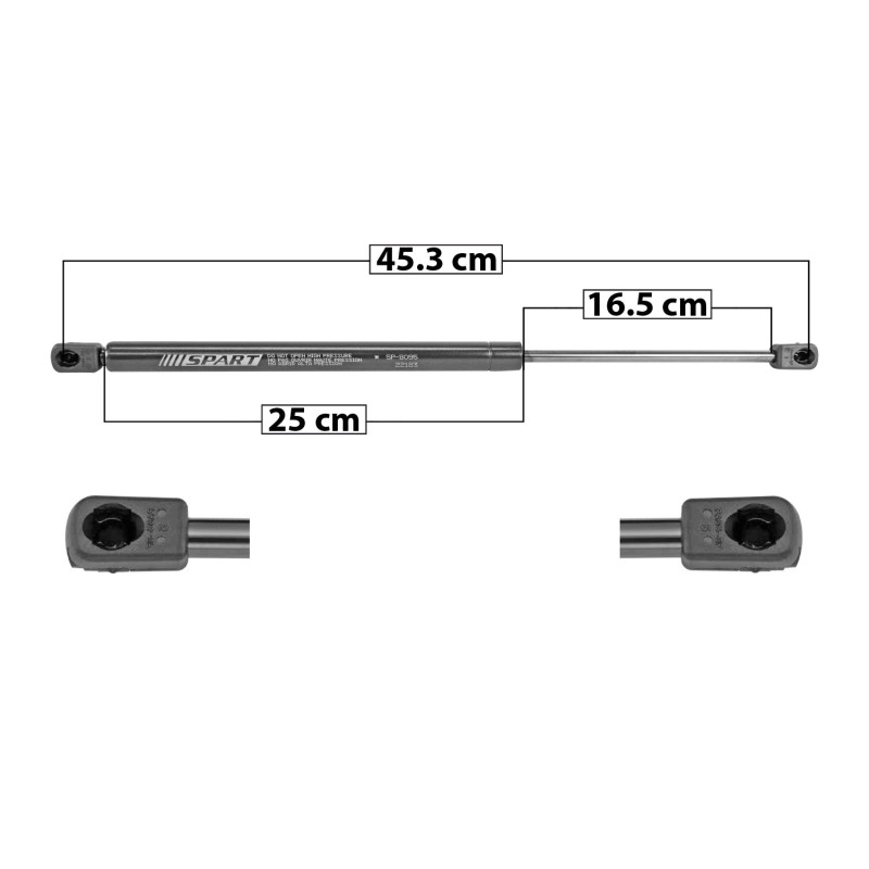 [51042MAN] AMORTIGUADOR COFRE HYUNDAI TIBURON 03-06 45.3 25 16.5 ENTRADA TIPO 9 ENTRADA 2 TIPO 9 350 78.68 35.69 290 65.19 29.57 SPART 8095 TUR DER/ IZQ