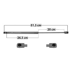 AMORTIGUADOR 5TA PUERTA JEEP GRAND CHEROKEE 08-10 51.3 26.5 20 ENTRADA TIPO 9 ENTRADA 2 TIPO 9 555 127.77 57.96 615 138.25 62.71 SP-7372 TUR DER/ IZQ