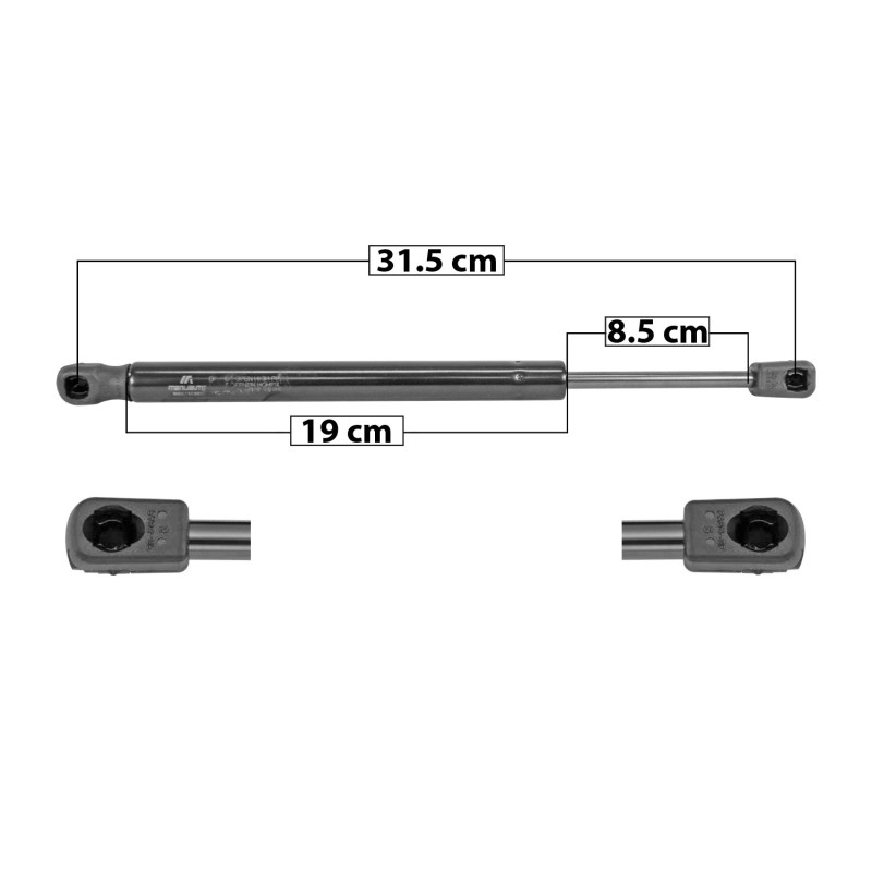 [60117MAN] AMORTIGUADOR COFRE LANDROVER EVOQUE 12-20 31.5 19 8.5 ENTRADA TIPO 1 ENTRADA 2 TIPO 9 460 103.41 46.91 400 89.92 40.79 TUR DER/ IZQ