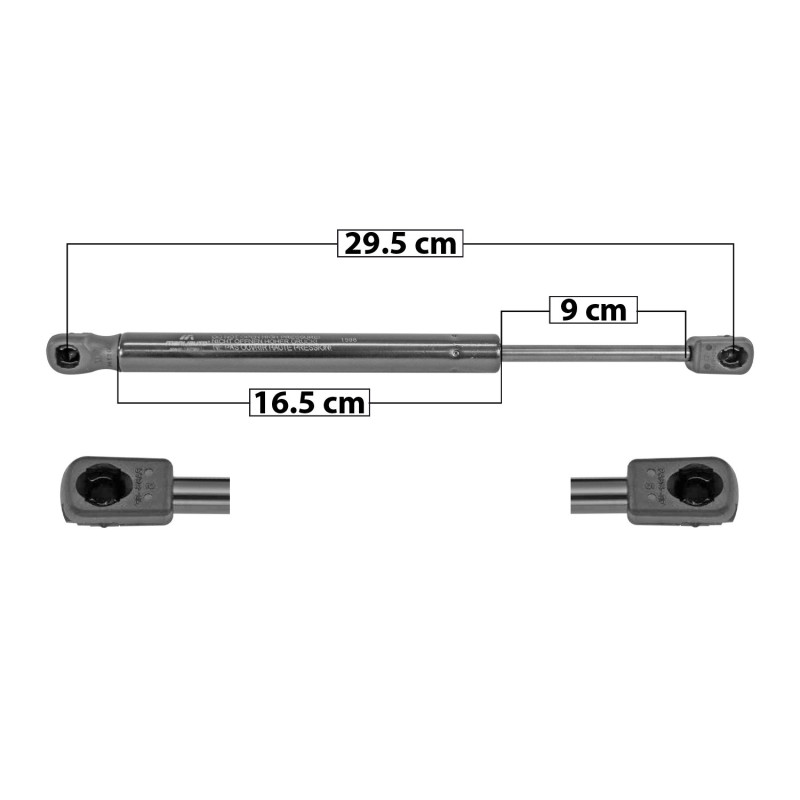 [60101MAN] AMORTIGUADOR COFRE MN MINI COOPER COUNTRYMAN R60 11-16 29.5 16.5 9 ENTRADA TIPO 1 ENTRADA 2 TIPO 9 540 121.4 55.07 480 107.91 48.95 TUR DER/ IZQ
