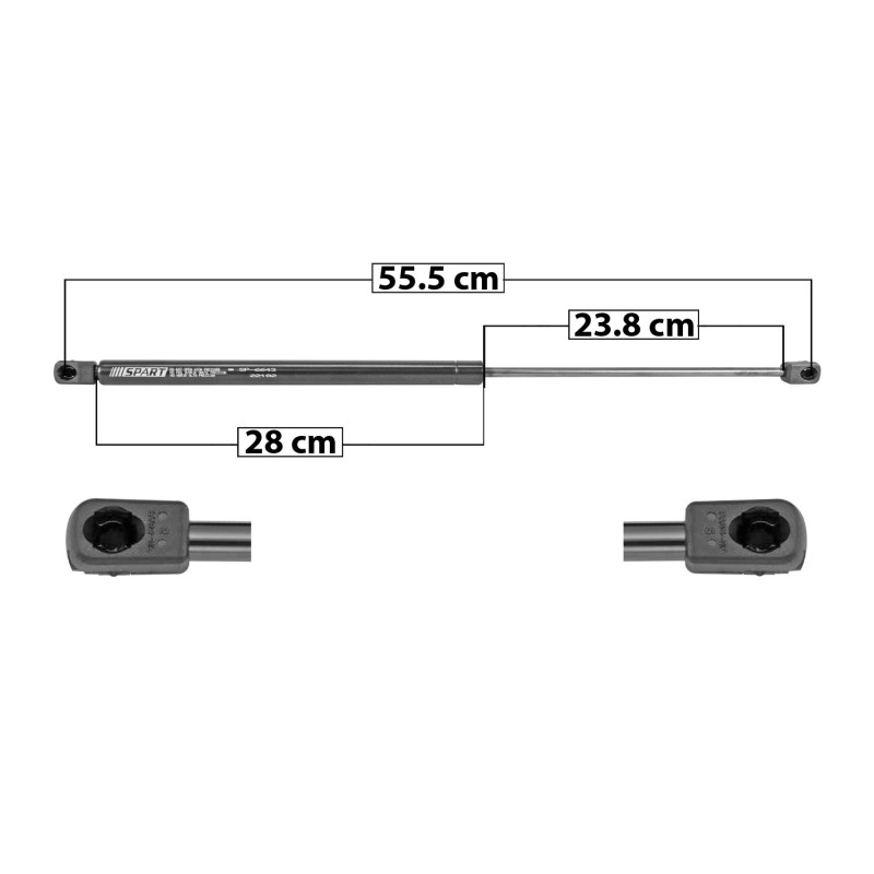 [51053MAN] AMORTIGUADOR 5TA PUERTA SEAT IBIZA 5 PUERTAS 18-22 55.5 28 23.8 ENTRADA TIPO 9 ENTRADA 2 TIPO 9 255 57.32 26 315 70.81 32.12 SPART 6643 TUR DER/ IZQ