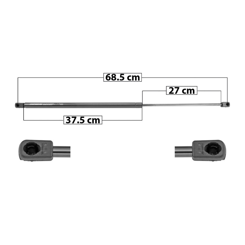 [51174MAN] AMORTIGUADOR COFRE SUBARU FORESTER 2.5L 14-18 68.5 37.5 27 345 77.56 35.18 285 64.07 29.06 SPART TUR DER/ IZQDELANTERA