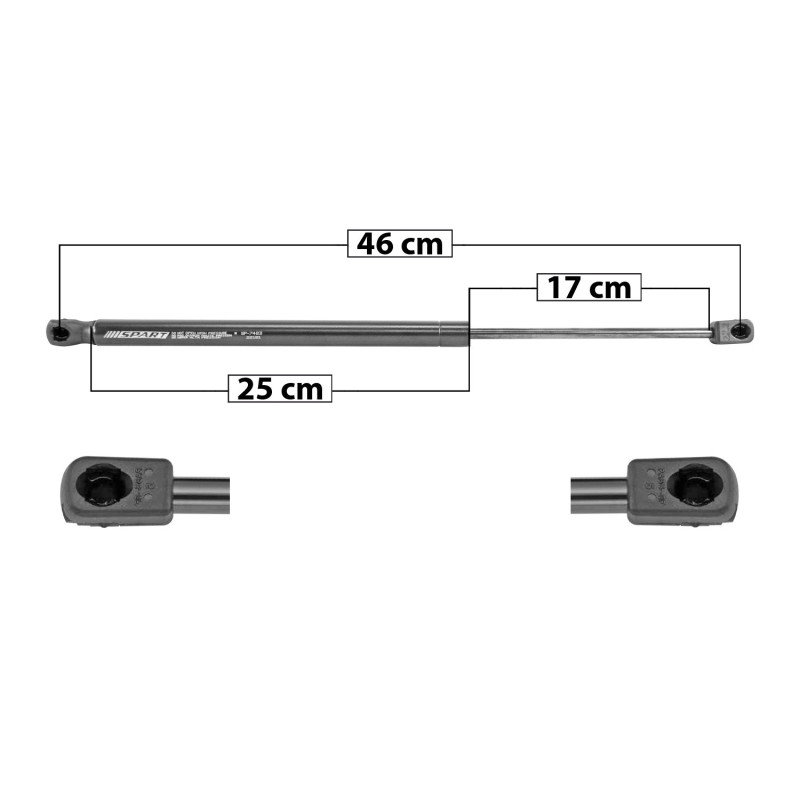[51054MAN] AMORTIGUADOR 5TA PUERTA SUZUKI JIMNY 18-22 46 25 17 ENTRADA TIPO 9 ENTRADA 2 TIPO 9 250 56.2 25.49 310 69.69 31.61 SPART 7483 TUR DER