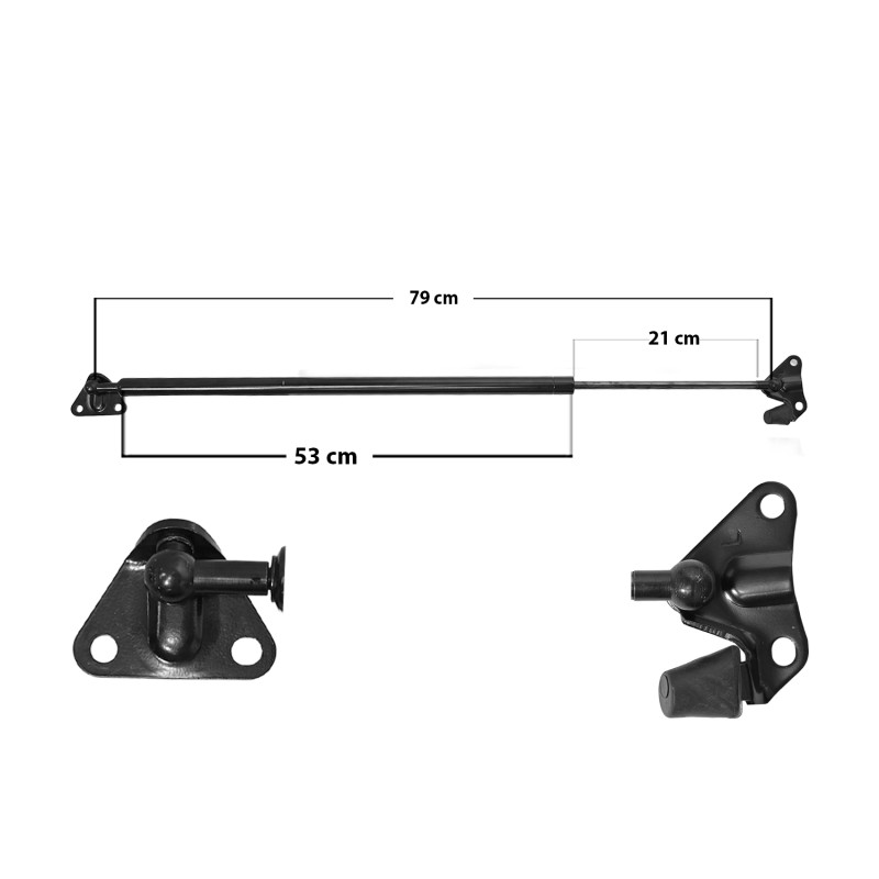 AMORTIGUADOR CAJUELA TOYOTA HIACE 04-14 CON BRACKETS 79 53 21 ENTRADA TIPO 21 ENTRADA 2 TIPO 21 1480 332.73 150.92 1420 319.24 144.8 SPART SP-5153 TUR IZQ
