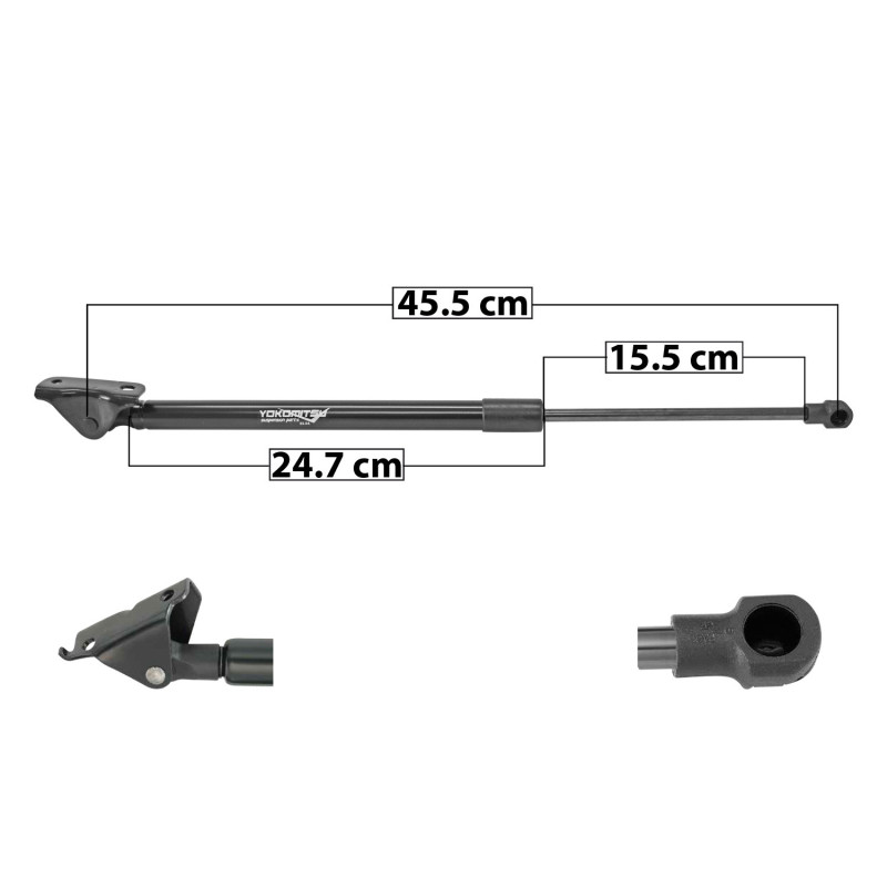 [51207MAN] AMORTIGUADOR 5TA PUERTA TOYOTA AVANZA 12-21 45.5 24.7 15.5 139.38 63.22 152.87 69.34 YOKOMITSU 68960-B0010 CHIN IZQTRASERA 5TA PUERTA