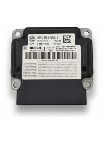 MODULO AIRBAG VOLKSWAGEN VENTO/ POLO/ SEAT IBIZA/ TOLETDO 2008 AL 2014 SRS ORIGINAL COD. 6R0-959-655-J