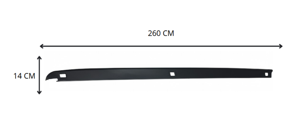 MOLDURA TAPA BATEA (CAJA) DODGE RAM 1500/ 2500/ 3500 2010 AL 2023 3.7L/4.7L CUBIERTA RIEL DE TAPA IZQ ORIGINAL COD. 68375109AA