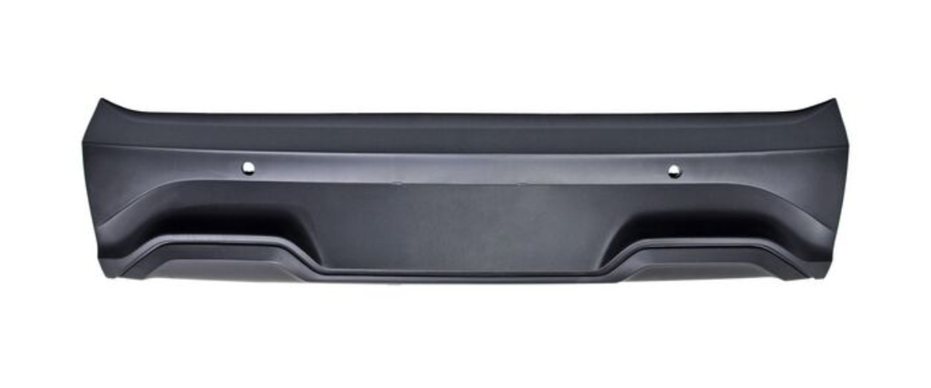 [FAVO-SA24-CHSCHPMT54] FASCIA (DEFENSA) VOLKSWAGEN SAVEIRO 2024 AL 2025 C/HOYO P/SENS C/HOYO P/MOLDURA CENT TEXT TRAS
