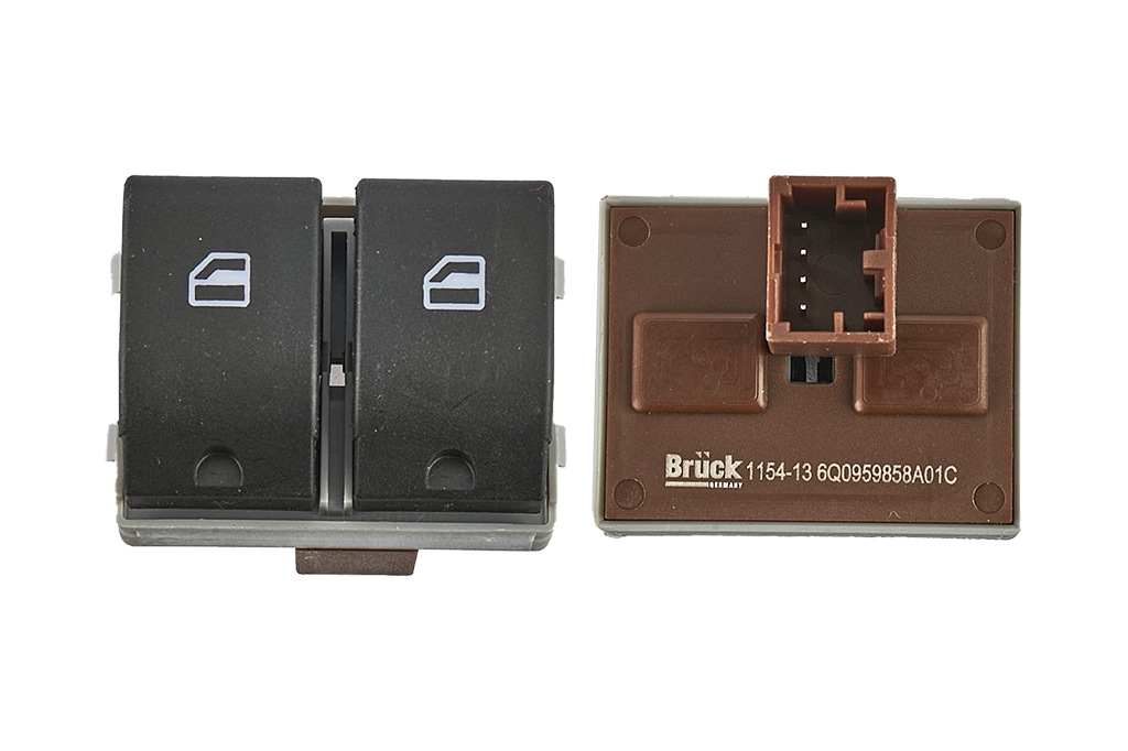 [6Q0959858A01C] BOTON CONTROL VOLKSWAGEN POLO 03-07 - LUPO 05-09 / DEL IZQ COMANDO DOBLE - AUTOS CON 4 PUERTAS BRUCK