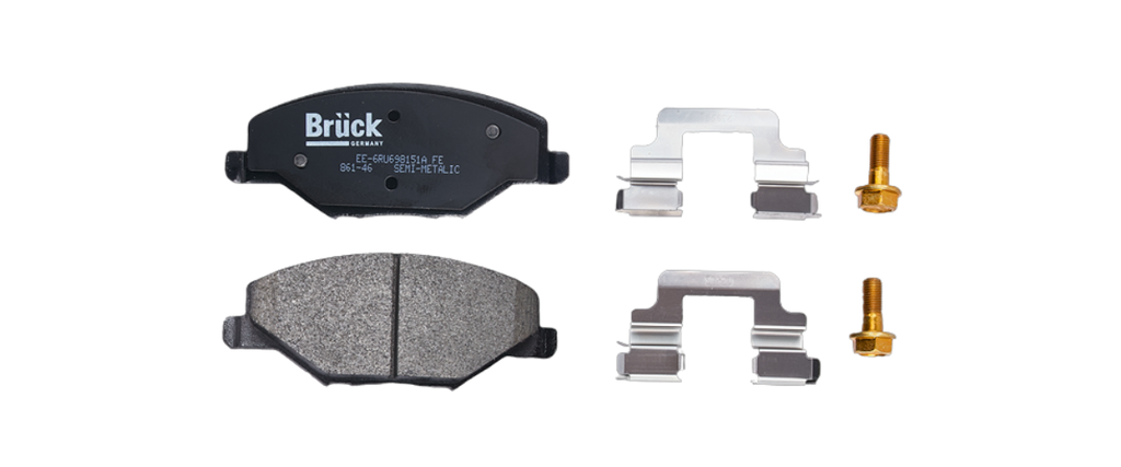 [EE-6RU698151A] BALATA FRENO VOLKSWAGEN AUDI SEAT VENTO 2014-2019 1.6 / 17MM-CON SEGURO- DEL SEMIMETALICA BRUCK