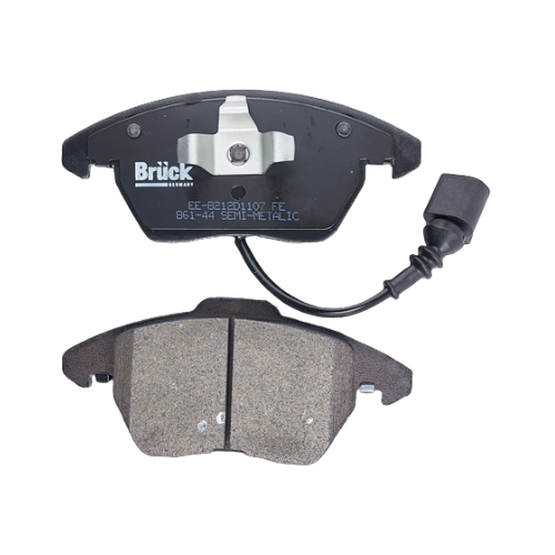 [EE-8212D1107] BALATA FRENO VOLKSWAGEN AUDI SEAT JETTA VI BICENTENARIO 11-18 - BORA 05-10 / CON SEGURO-CON SENSOR- DEL SEMIMETALICA BRUCK