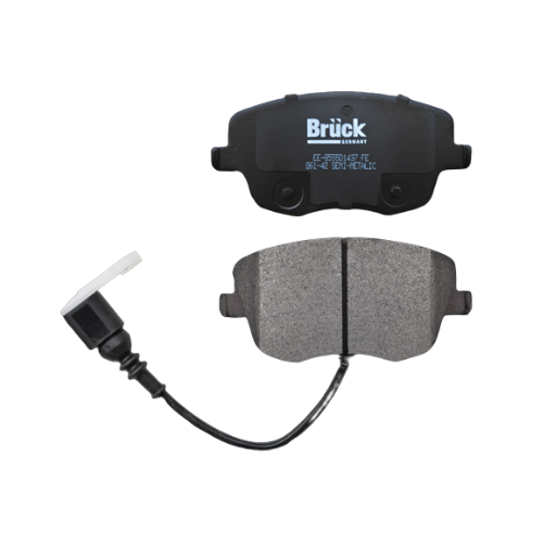 [EE-8555D1437] BALATA FRENO VOLKSWAGEN AUDI SEAT POLO 03-07 - IBIZA 03-08 - CORDOBA 03-09 / 18MM-DEL-CON SENSOR SEMIMETALICA BRUCK