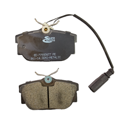 [EE-7755D877] BALATA FRENO VOLKSWAGEN AUDI SEAT EUROVAN T4 01-04 - SHARAN 01-08 / CON 2 SENSORES-TRAS SEMIMETALICA BRUCK