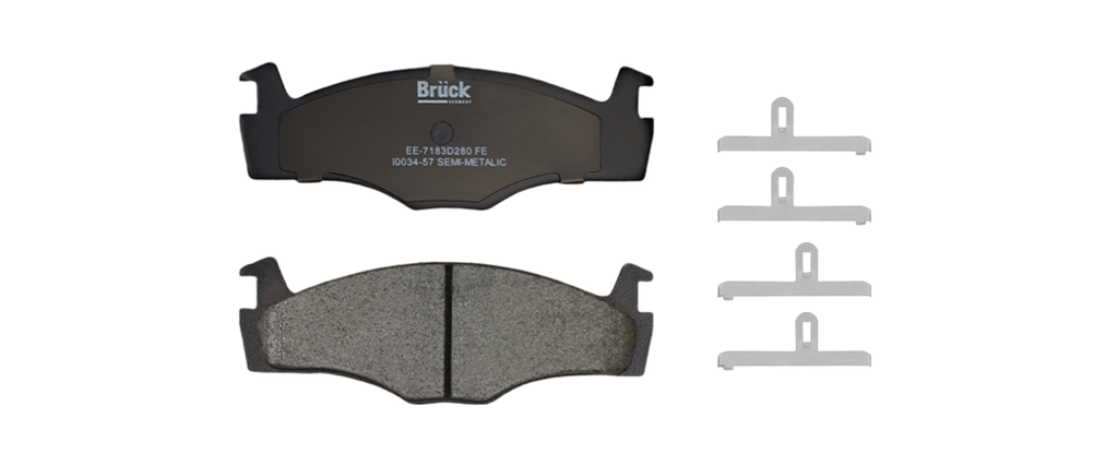 [EE-7183D280] BALATA FRENO VOLKSWAGEN AUDI SEAT JETTA II 88-92 - GOLF II 88-92 - ATLANTIC 81-87 / 15.3MM- DEL SEMIMETALICA BRUCK