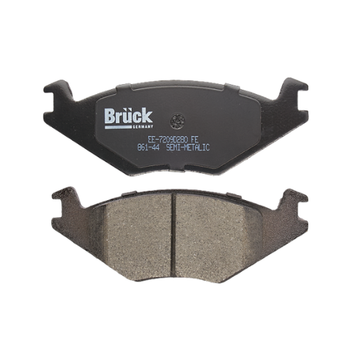 [EE-7209D280] BALATA FRENO VOLKSWAGEN AUDI SEAT JETTA II 88-92 - GOLF II 88-92 / 19MM-DELANTERA-DISCO SOLIDO SEMIMETALICA BRUCK