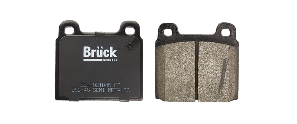 [EE-7021D45] BALATA FRENO VOLKSWAGEN AUDI SEAT COMBI 1974-1989 1.6 - COMBI 1989-2001 1.8 / 18.5MM- DEL SEMIMETALICA BRUCK