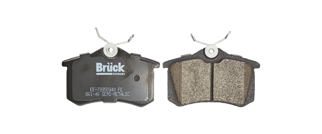 [EE-7335D340] BALATA FRENO VOLKSWAGEN AUDI SEAT JETTA VI BICENTENARIO 11-18 - GOLF VII 15-19 / 16.5MM-CON SEGURO-TRAS SEMIMETALICA BRUCK