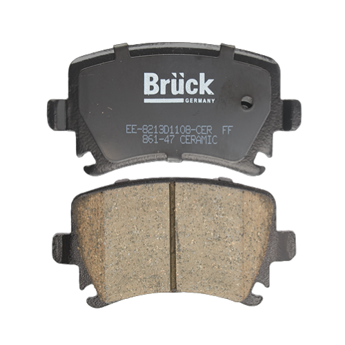 [EE-8213D1108-CER] BALATA FRENO CERAMICA VOLKSWAGEN AUDI SEAT BORA 05-10 - PASSAT B6 05-11 - GTI 05-09 / 17.2MM-DISCO VENTILADO-TRAS BRUCK
