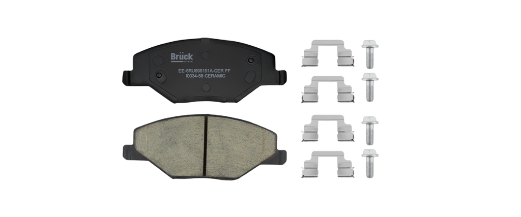 [EE-6RU698151A-CER] BALATA FRENO CERAMICA VOLKSWAGEN AUDI SEAT VENTO 2014-2019 1.6 - POLO 2013-2019 1.6 / 17MM-CON SEGURO- DEL BRUCK