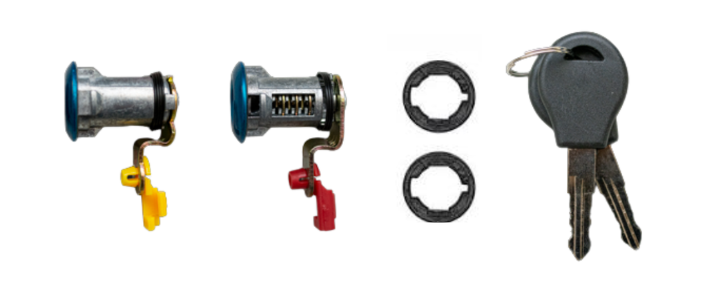[8060001G25-JGO] CHAPA PUERTA NISSAN PU D21 1994-2008 2.4 / DOS LLAVES- DER IZQ BRUCK