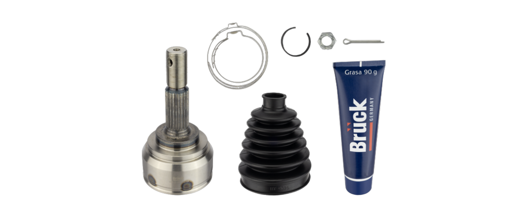[C9211EL10A] ESPIGA HOMOCINETICA  NISSAN VERSA 2012-2019 1.6 25EXT/22INT-KIT MACHETA ABRAZADERA GRASA BRUCK