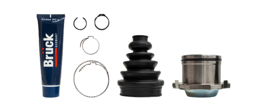 [1J0498103-EURO] JUNTA HOMOCINETICA VOLKSWAGEN AUDI SEAT JETTA IV 1999-2015 2.0 - GOLF IV 1999-2007 2.0 - BEETLE 1998-2011 2.0 / 30INT-KIT MACHETA ABRAZADERA GRASA-TRIPOIDE COMPLETO CON CARCASA BRUCK