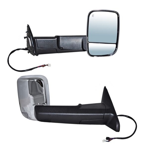 [ELDPU13ER3] ESPEJO DODGE PU 13-16 1500/2500/3500/4000 ELECT CROM TELESCOPICO C/LUZ INF C/DIRECC C/DESEMP C/MEM DER TW