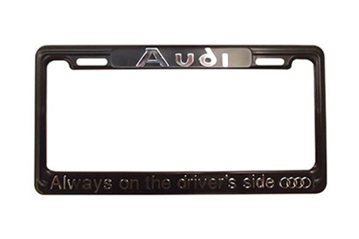 [A212-E-NT] MARCO PORTAPLACAS AUDI"ALWAYS ON THE DRIVER" JGO