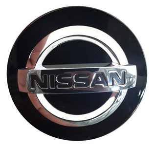 [NITARINFNGL] TAPON RIN CENTRO NISSAN 60 MM NEG/CROM 1 PZA