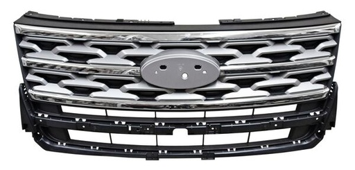 [PFEX18P] PARRILLA FORD EXPLORER 18-19 PLATA C/MOLD CROM  TW