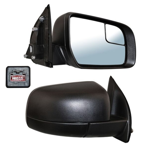 [ELFRA17ER-MOBI] ESPEJO FORD RANGER 17-21 ELECT TEXT C/PUNTO CIEGO 3 PINES DER TW